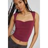 Garage Talina Portrait Sweetheart Top Red Plum S Women