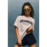 Garage Ex Boyfriend Tee Spring Grey Mix With "Los Angeles" Art S Women