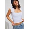 Garage Portia Square Neckline Tee Spring Gray Mix XXS Women