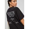 Garage Ex Boyfriend Tee Washed Black With "Brooklyn" Art M Women