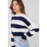 Garage Boxy Stripe Sweater Maritime Blue/snow White M Women