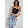 Garage Trimmed Tube Top Jet Black/white XXS Women