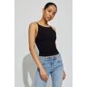 Garage Boat Neck Lowback Cami Top Jet Black L Women