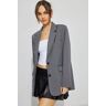 Garage Pinstripe Blazer Grey Melange Pinstripe XS Women