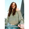 Garage Open Knit Sweater Seagrass Green S Women