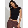 Garage Talia Open Back T Shirt Jet Black XS Women