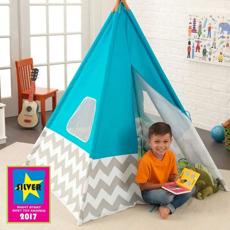 Kidkraft Deluxe Play Teepee/Tent In Turquoise