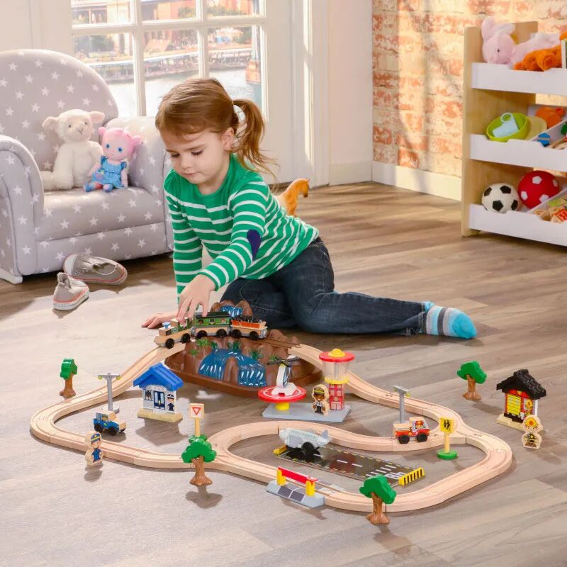 Kids Kidkraft Bucket Top Mountain Train Set