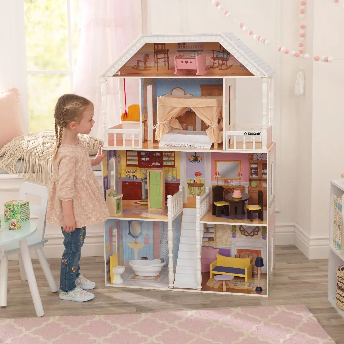 Kids Kidkraft Savannah Dollhouse   Sturdy Wood Construction