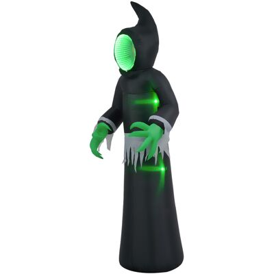 HOMCOM 8ft Inflatable Halloween Mirror Face Ghost, Blow Up LED Display for Garden Indoor Outdoor Aosom.com HOMCOM 8ft Inflatable Halloween Mirror Face Ghost, Blow Up LED Display for Garden Indoor Outdoor Aosom.com