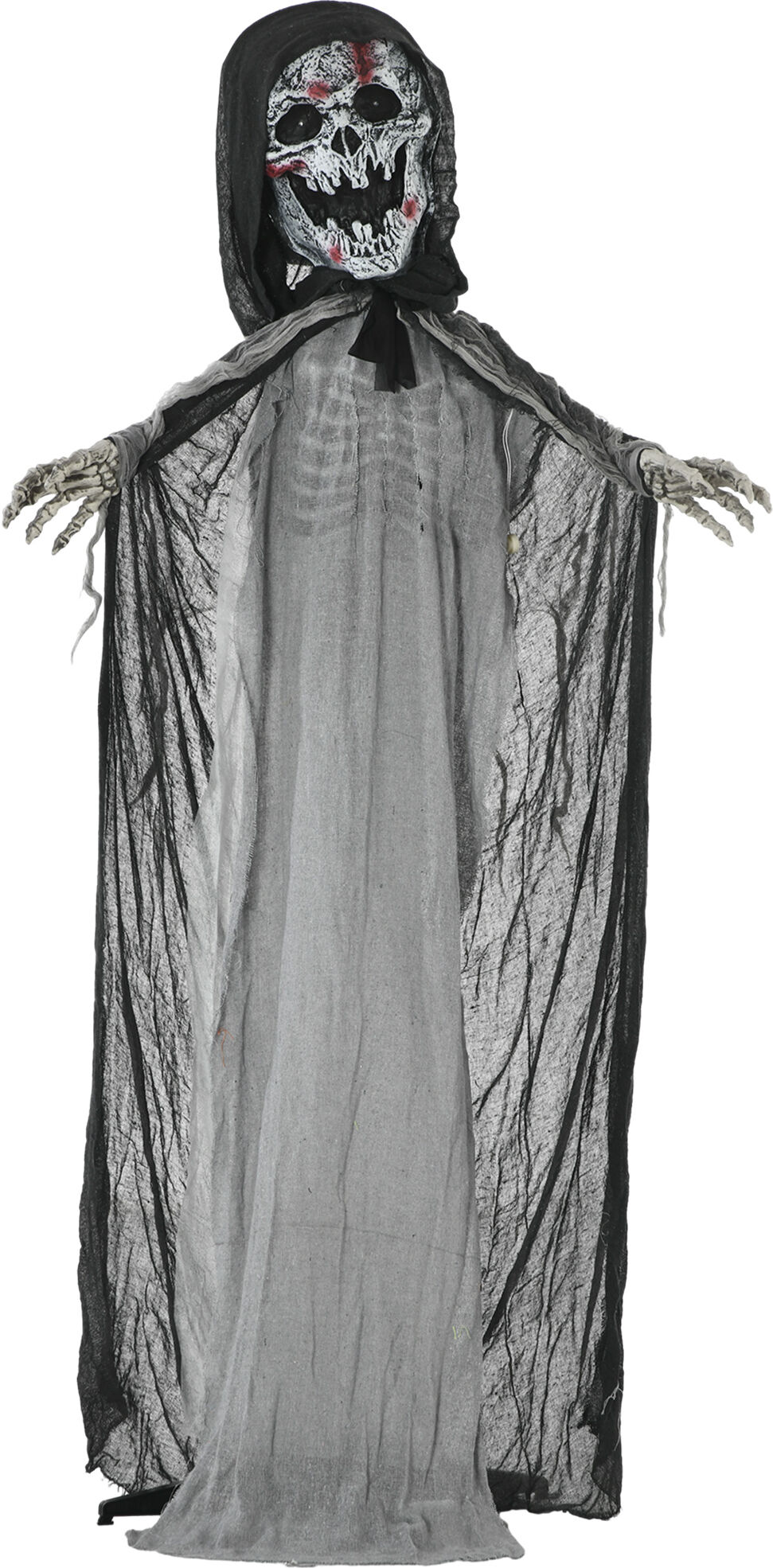 Outsunny Creepy Halloween Skeleton Witch Decoration Animated Prop with Light Up Eyes and Chest Howling Chain Sound   Aosom.com