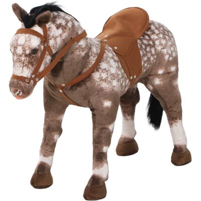 Qaba Kids Ride on Horse with Neighing Sound, Saddle, Stirrups for Ages 3-8 Aosom.com Qaba Kids Ride on Horse with Neighing Sound, Saddle, Stirrups for Ages 3-8 Aosom.com