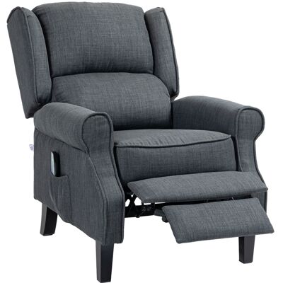 HOMCOM Heated Massage Recliner Wingback Charcoal Push-Back Luxury Seating for Living Room Comfort Aosom.com HOMCOM Heated Massage Recliner Wingback Charcoal Push-Back Luxury Seating for Living Room Comfort Aosom.com