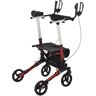 HOMCOM Folding Rollator Walker, Aluminum Frame with Seat and Bag, Adjustable Height, Wheeled for Medical Use   Aosom.com