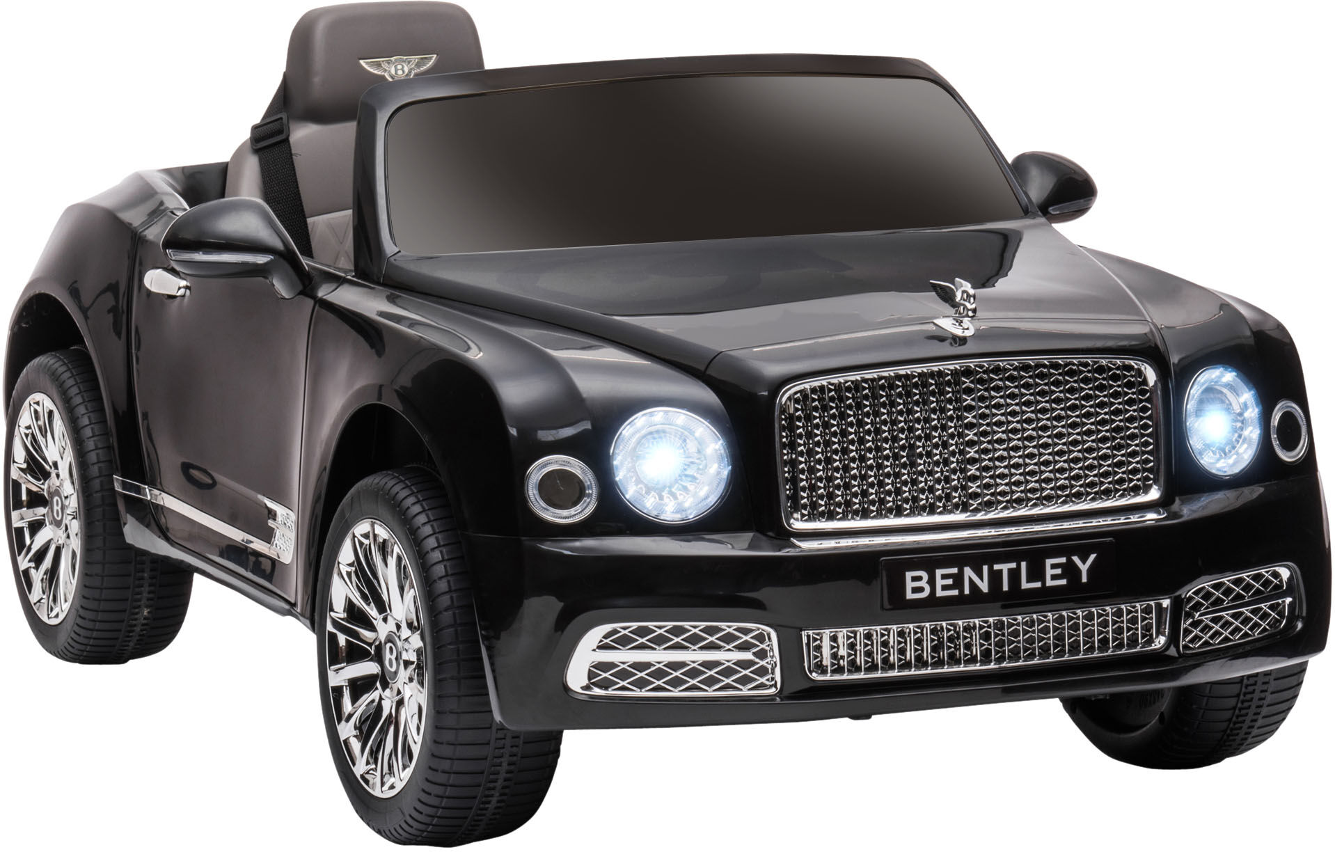 Aosom Kids Bentley Ride On Car, 12V Battery Powered with LED Lights, MP3, Horn, Music, Dual Motors for 37-72 Months, Sleek Black   Aosom.com