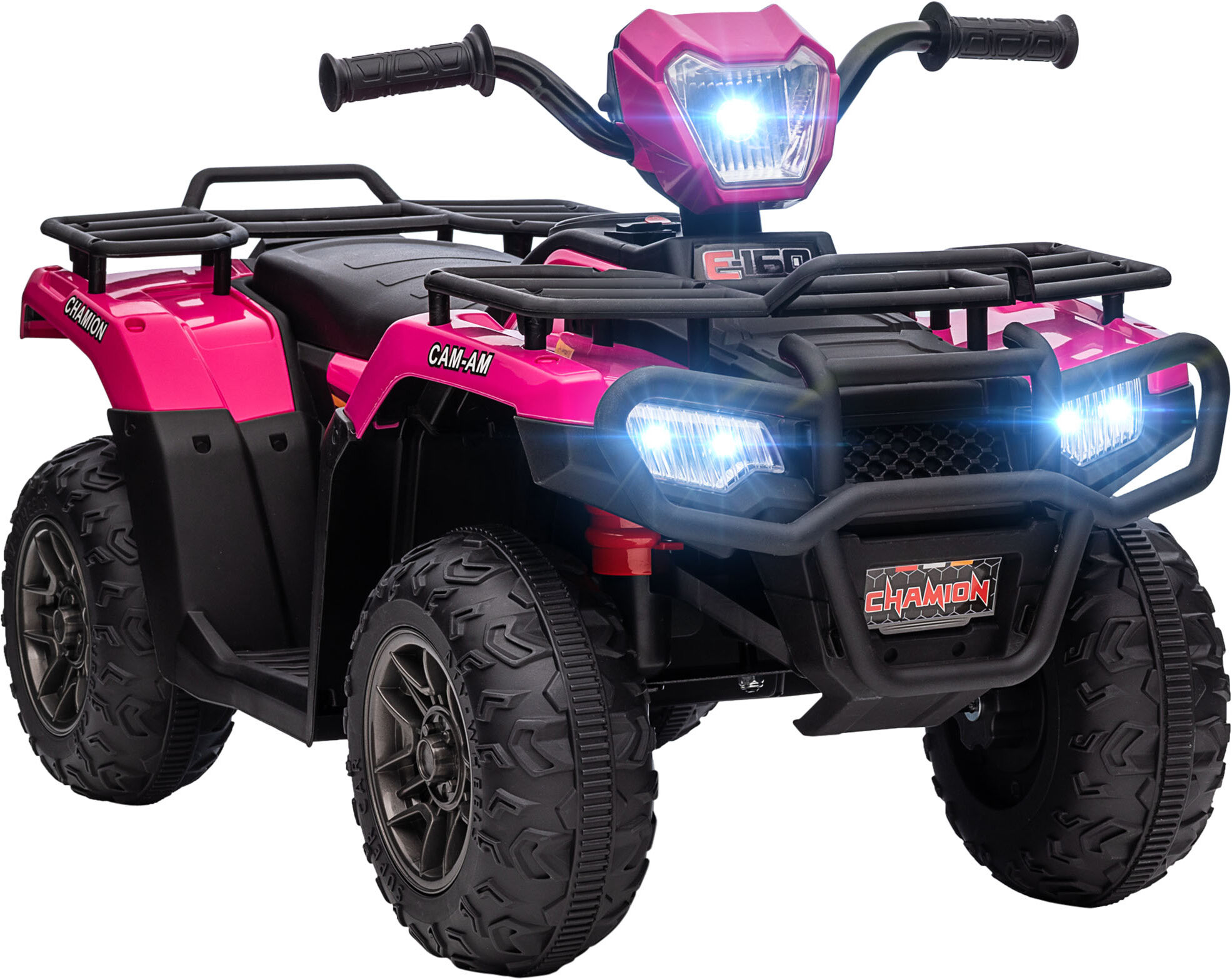 Aosom Pink 12V Children's Battery Operated Car with Music LED Headlights Forward Backward Function for Ages 3-5   Aosom.com