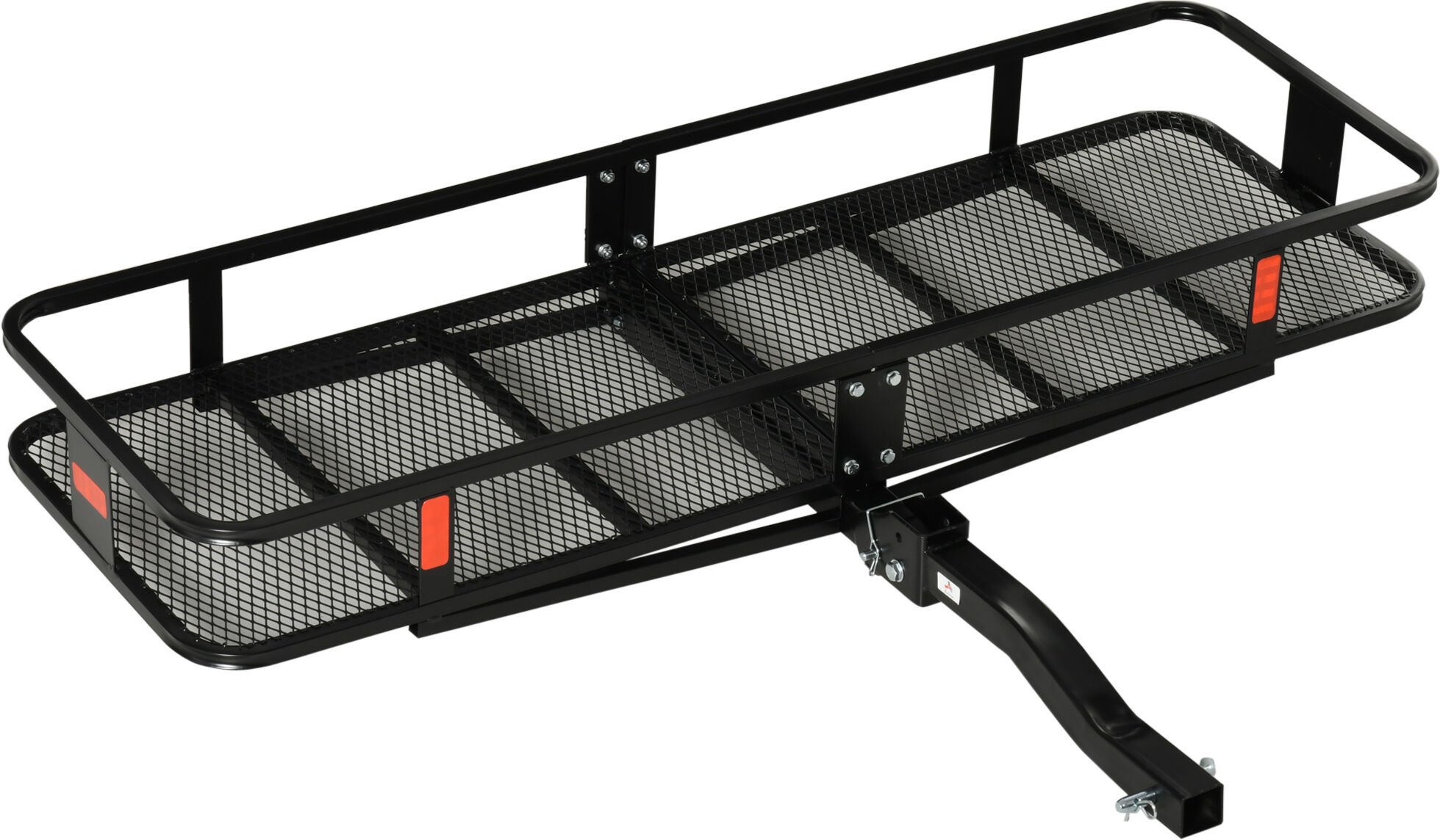 Aosom Folding Cargo Carrier for Car 400 lbs Capacity with 2 Standard Hitch Durable Black   Aosom.com