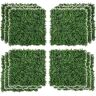 Outsunny 12-Piece 19.75" x 19.75" Milan Artificial Grass, Water Drainage, & Soft Feel, Light Green