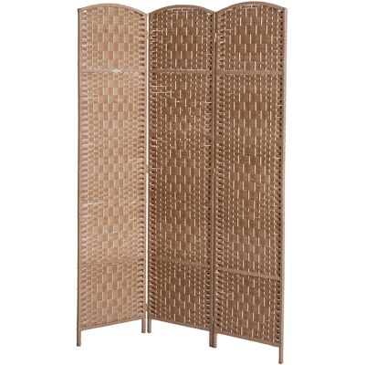 HOMCOM Wicker Room Divider 6' 3-Panel Freestanding Privacy Screen Folding Natural Aosom.com HOMCOM Wicker Room Divider 6' 3-Panel Freestanding Privacy Screen Folding Natural Aosom.com
