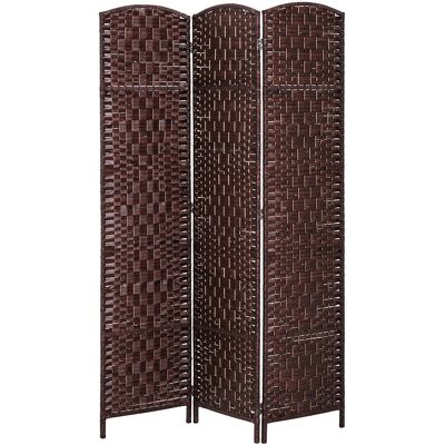 HOMCOM 3 Panel Wicker Room Folding Divider 6' Tall Privacy Screen Brown Aosom.com HOMCOM 3 Panel Wicker Room Folding Divider 6' Tall Privacy Screen Brown Aosom.com