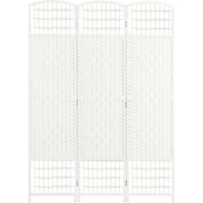 HOMCOM Folding Room Divider 3 Panel Privacy Screen Wave Design White for Home Office Aosom.com HOMCOM Folding Room Divider 3 Panel Privacy Screen Wave Design White for Home Office Aosom.com