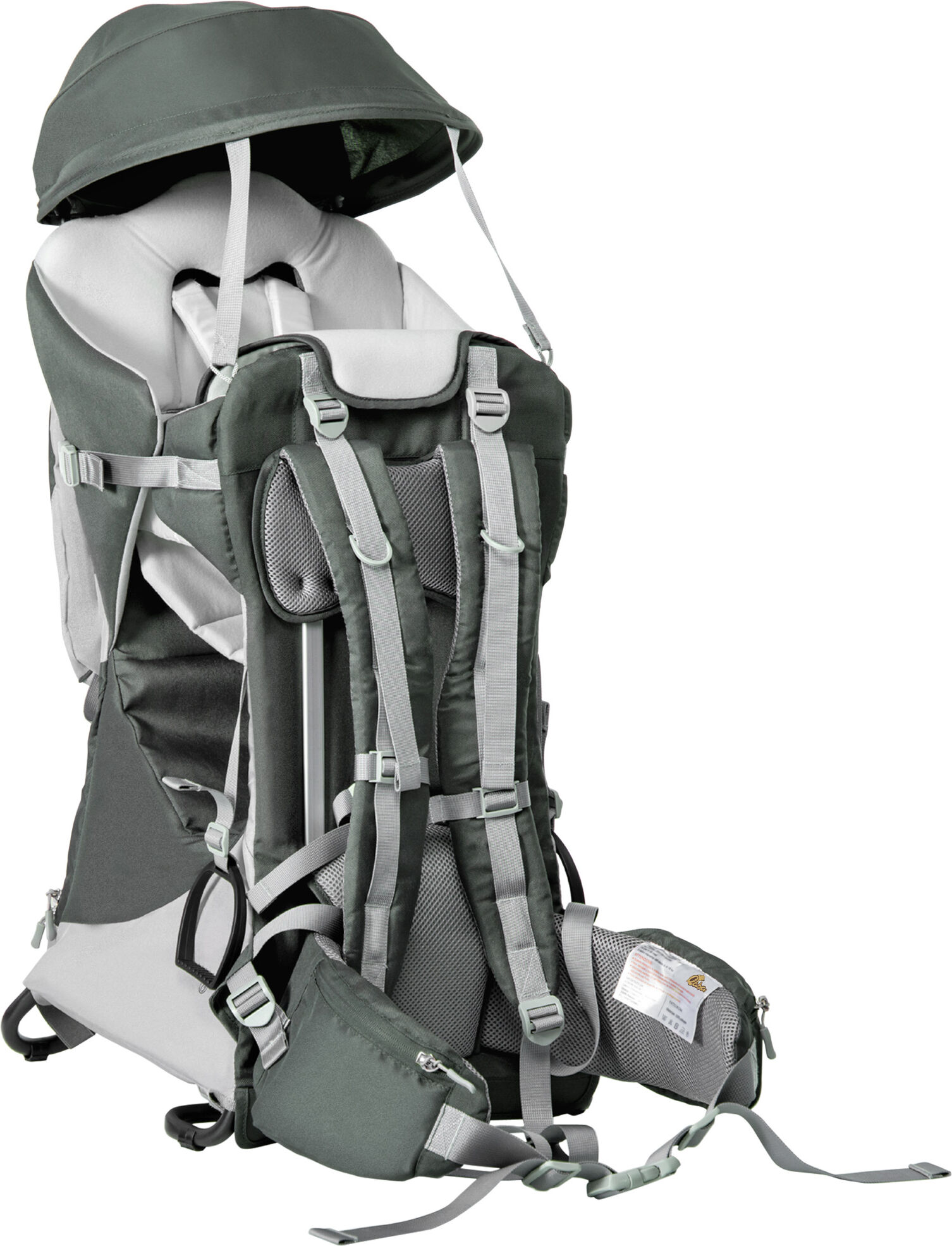 Qaba Baby Backpack Carrier, Sun Canopy & Rain Cover, Large Storage, Padded Seat, Perfect for Hiking Adventures   Aosom.com