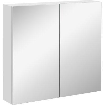 Kleankin Mirrored Medicine Cabinet 24x22 Steel Frame Wall-Mounted Double Doors White Aosom.com Kleankin Mirrored Medicine Cabinet 24x22 Steel Frame Wall-Mounted Double Doors White Aosom.com