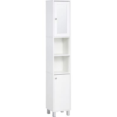 Kleankin Tall White Bathroom Storage Cabinet 71" Wooden Freestanding Tower Adjustable Shelves Mirror Living Room Organizer Aosom.com Kleankin Tall White Bathroom Storage Cabinet 71" Wooden Freestanding Tower Adjustable Shelves Mirror Living Room Organizer Aosom.com
