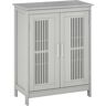 kleankin Modern Bathroom Floor Cabinet Free Standing Linen Storage with 3 Tier Shelves Grey   Aosom.com