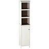 Kleankin Tall Storage Cabinet Freestanding Bathroom Tower Adjustable Shelves Antique White   Aosom.com