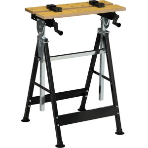 HOMCOM Work Bench Tool Stand with Adjustable Height and Angle, Carpenter Saw Table with 4 Clamps, Steel Frame, 220lbs Capacity HOMCOM Work Bench Tool Stand with Adjustable Height and Angle, Carpenter Saw Table with 4 Clamps, Steel Frame, 220lbs Capacity