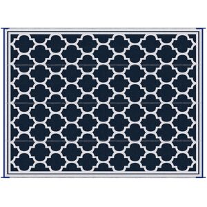 Outsunny 9x18 Modern Outdoor Mat, Plastic Waterproof, Reversible & Folding for Picnic, Beach, Camping, Blue & White Aosom.com Outsunny 9x18 Modern Outdoor Mat, Plastic Waterproof, Reversible & Folding for Picnic, Beach, Camping, Blue & White Aosom.com