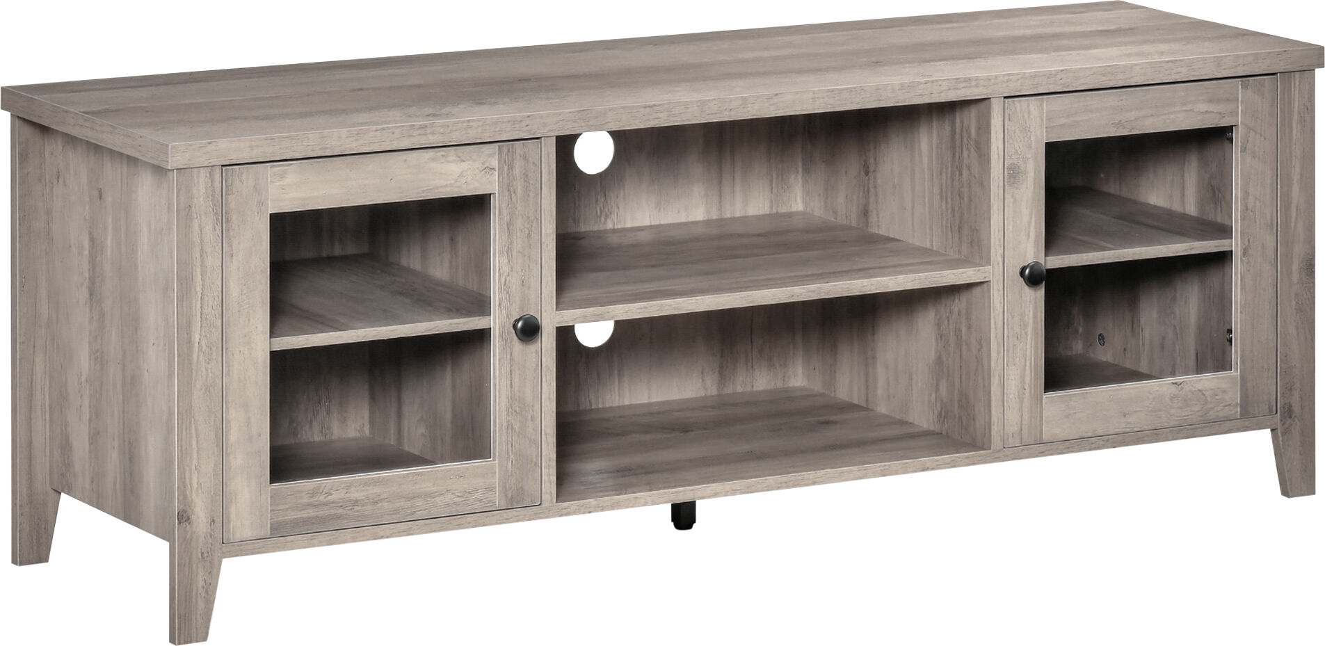 HOMCOM Entertainment Center Modern TV Stand with Cabinets Grey Wash for Living Room Bedroom Flatscreen up to 60"   Aosom.com