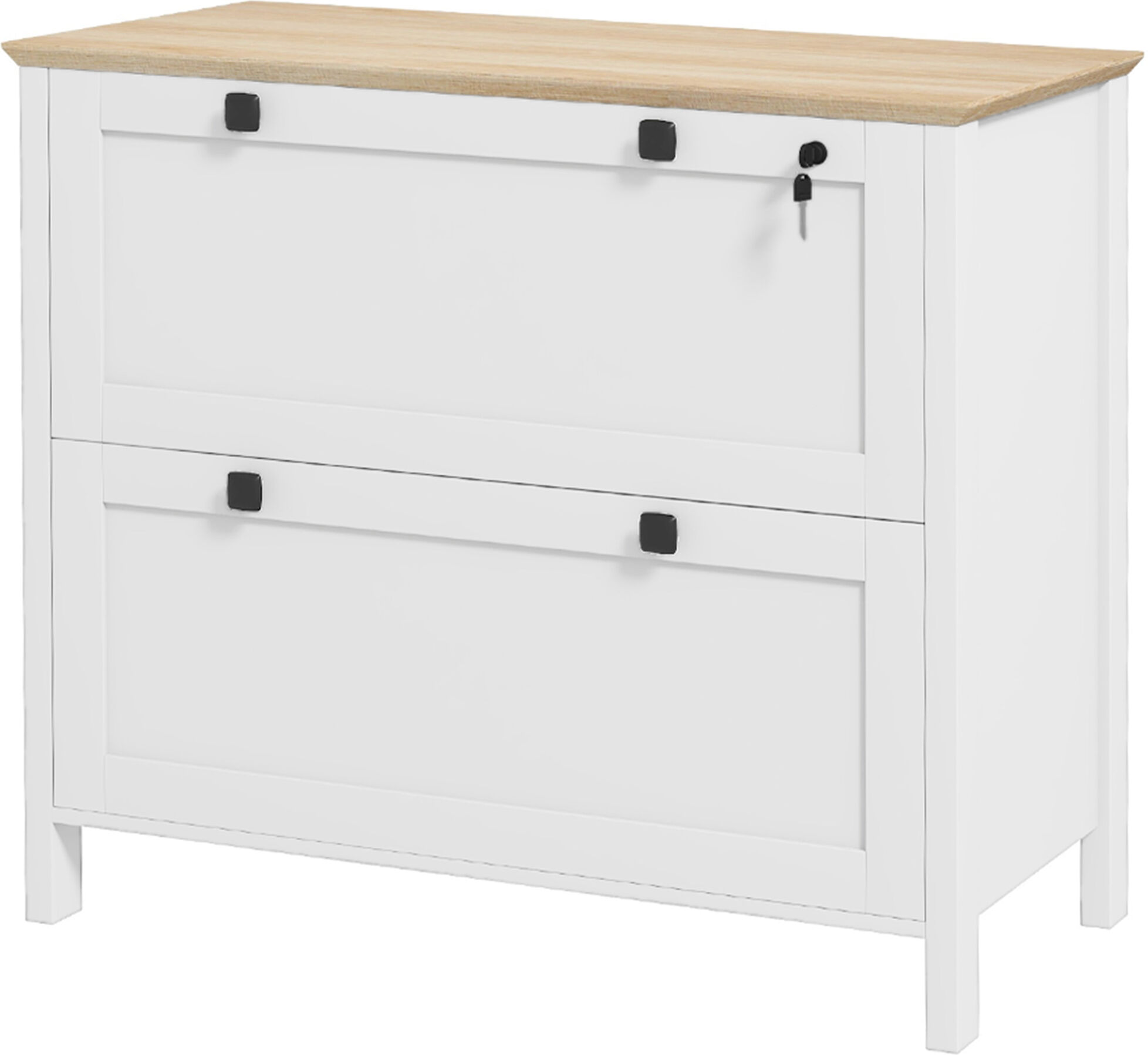 HOMCOM White Lateral File Cabinet 2 Drawer with Adjustable Hanging Bar for A4 Letter Legal Size   Aosom.com