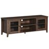 HOMCOM Modern TV Stand, Entertainment Center with Shelves and Cabinets for Flatscreen TVs up to 60" for Bedroom, Living Room, Coffee