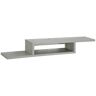 HOMCOM Floating Media Console Entertainment Center Wall Mounted Grey for Living Room   Aosom.com