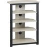 HOMCOM Corner TV Stand Entertainment Center for 29 Inch TVs with Storage Shelves Wooden & Steel Grey for Living Room   Aosom.com