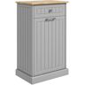 HOMCOM Kitchen Tilt Out Trash Bin Cabinet, Freestanding Recycling Cabinet Trash Can Holder With Drawer, Gray