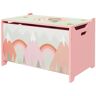 Qaba Toy Box & Bedroom Storage Solution - Sleek Pink Toy Chest Organizer for Spacious & Clutter-Free Rooms   Aosom.com