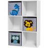 Qaba Multi-Bin Toy Organizer - White Storage System with 6 Bins for Kid's Room Organization, 24.25"x11.75"x36"   Aosom.com