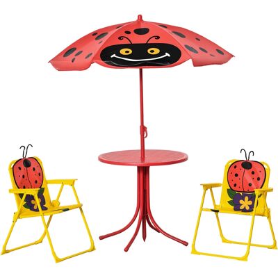 Outsunny Kids Picnic Table & Chair Set, Folding Outdoor Furniture for Patio & Backyard with Height-Adjustable Umbrella, Durable Aosom.com Outsunny Kids Picnic Table & Chair Set, Folding Outdoor Furniture for Patio & Backyard with Height-Adjustable Umbrella, Durable Aosom.com