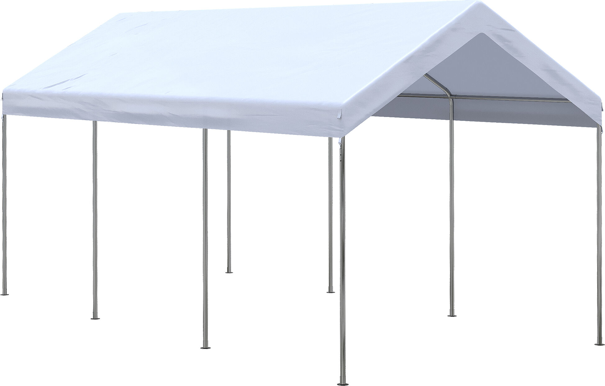 Outsunny 10' x 20' Carport, Portable Garage & Patio Canopy Tent Storage Shelter, Adjustable Height, Anti-UV Cover for Car, Truck