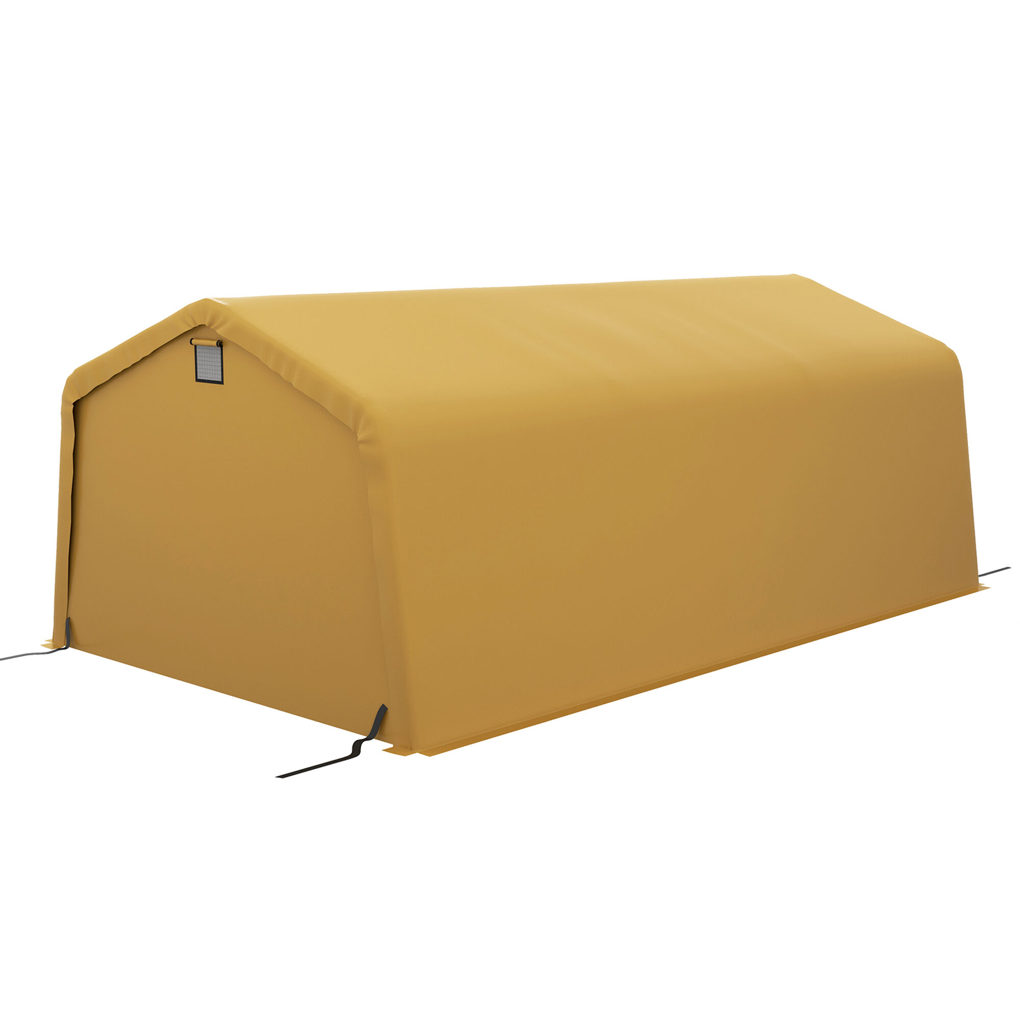 Outsunny Carport 12' x 20' Portable Garage, Heavy Duty Car Port Canopy with Ventilation Windows and Large Roll-up Door, Beige