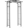 Outsunny 7Ft Metal Garden Arch, Functional Support, All-weather Resistance, Top Extension Bar, for Wedding, Party, Ceremony, Black   Aosom.com