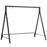 Outsunny Metal Porch Swing Stand, Heavy Duty Swing Frame, Hanging Chair Stand, 660 LBS Weight Capacity, for Backyard, Patio, Lawn & Playground, Black