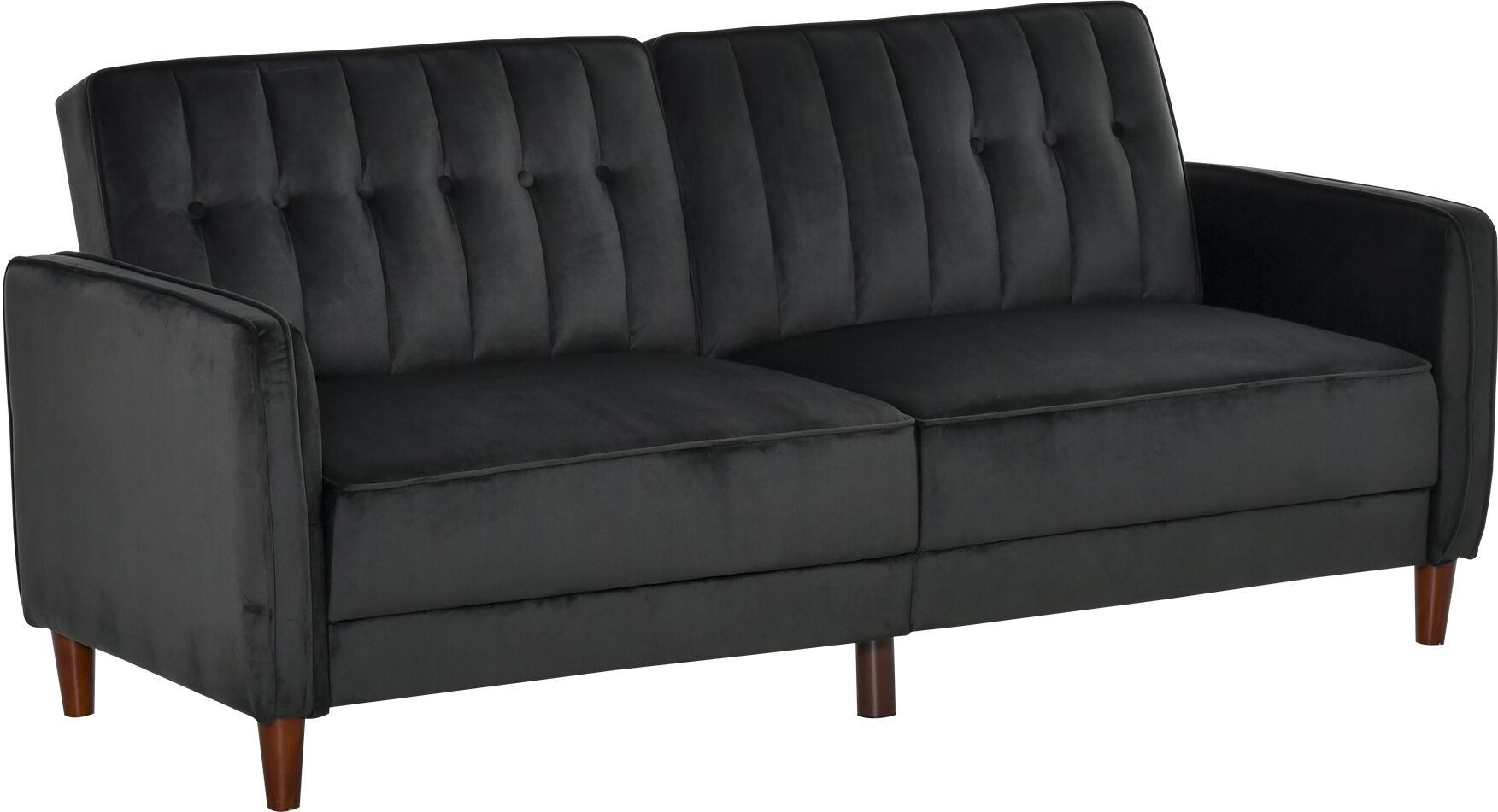 HOMCOM Sofa Bed Convertible Chair Sleeper Futon Split Back Design Thick Padded Cushion Black   Aosom.com