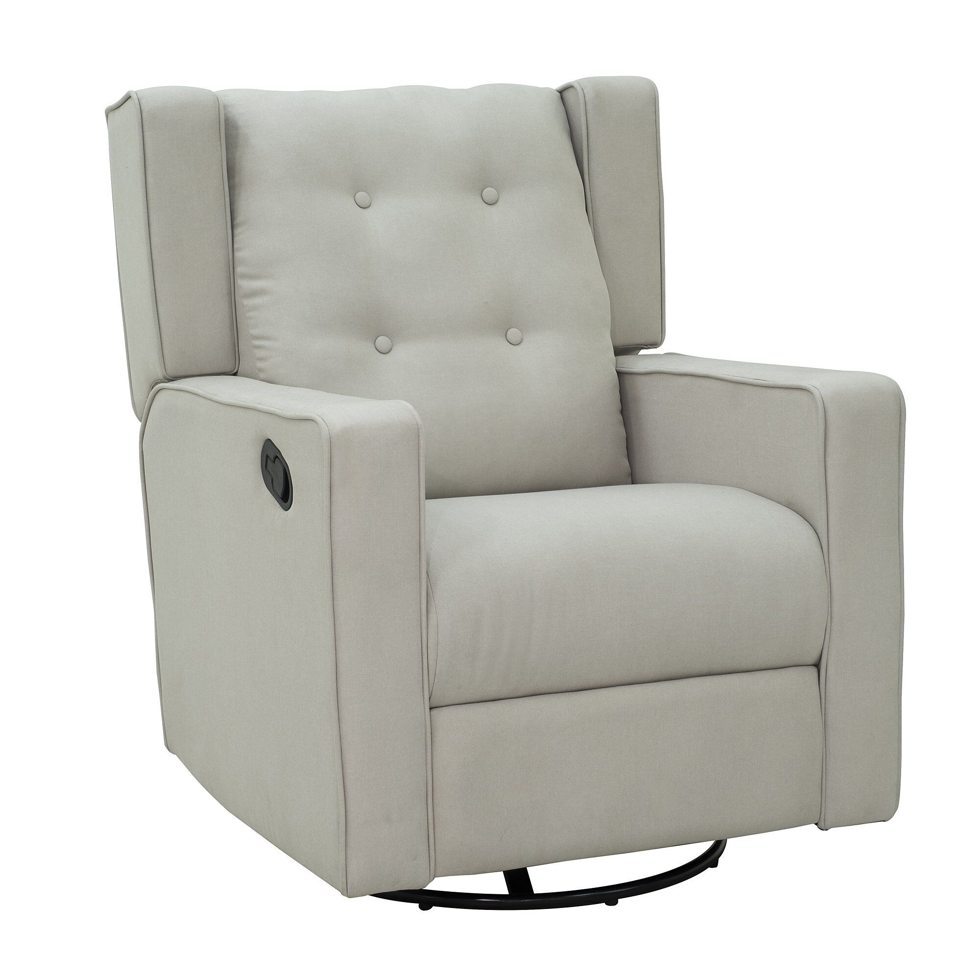 HOMCOM Recliner Chair Linen Fabric Swivel Gliding Beige Comfortable Living Room Sofa Chair   Aosom.com