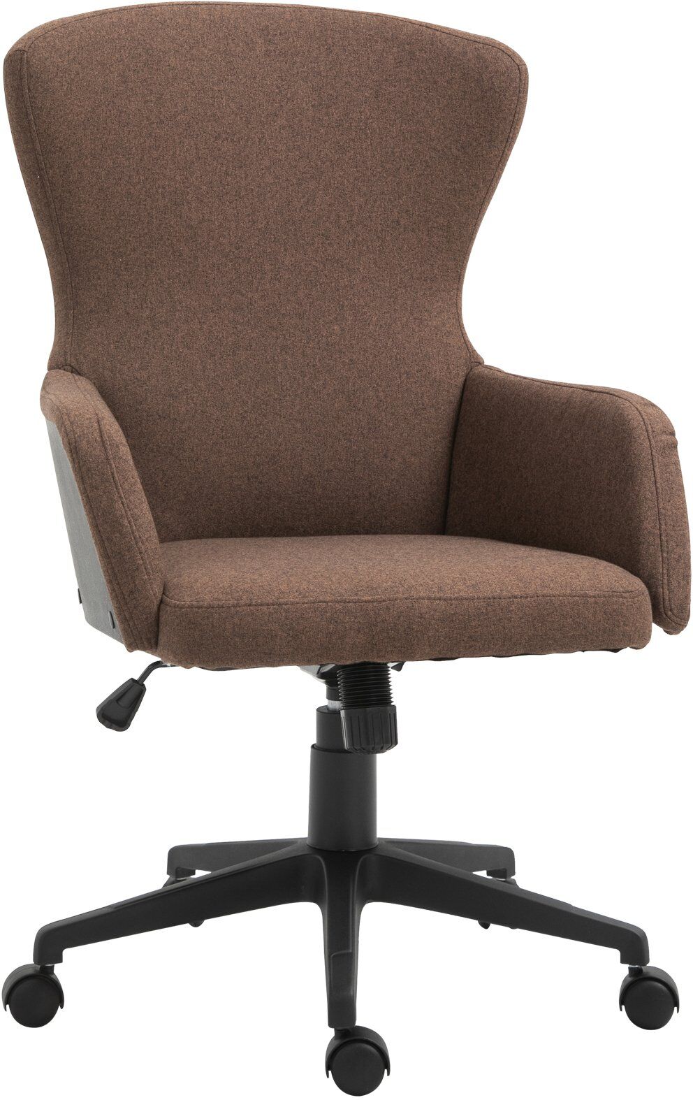 Vinsetto Ergonomic Office Chair Office Roller Chair Office Desk & Computer Chair With 5 Castor Wheels & Easy Adjustable Height/Tilt Brown