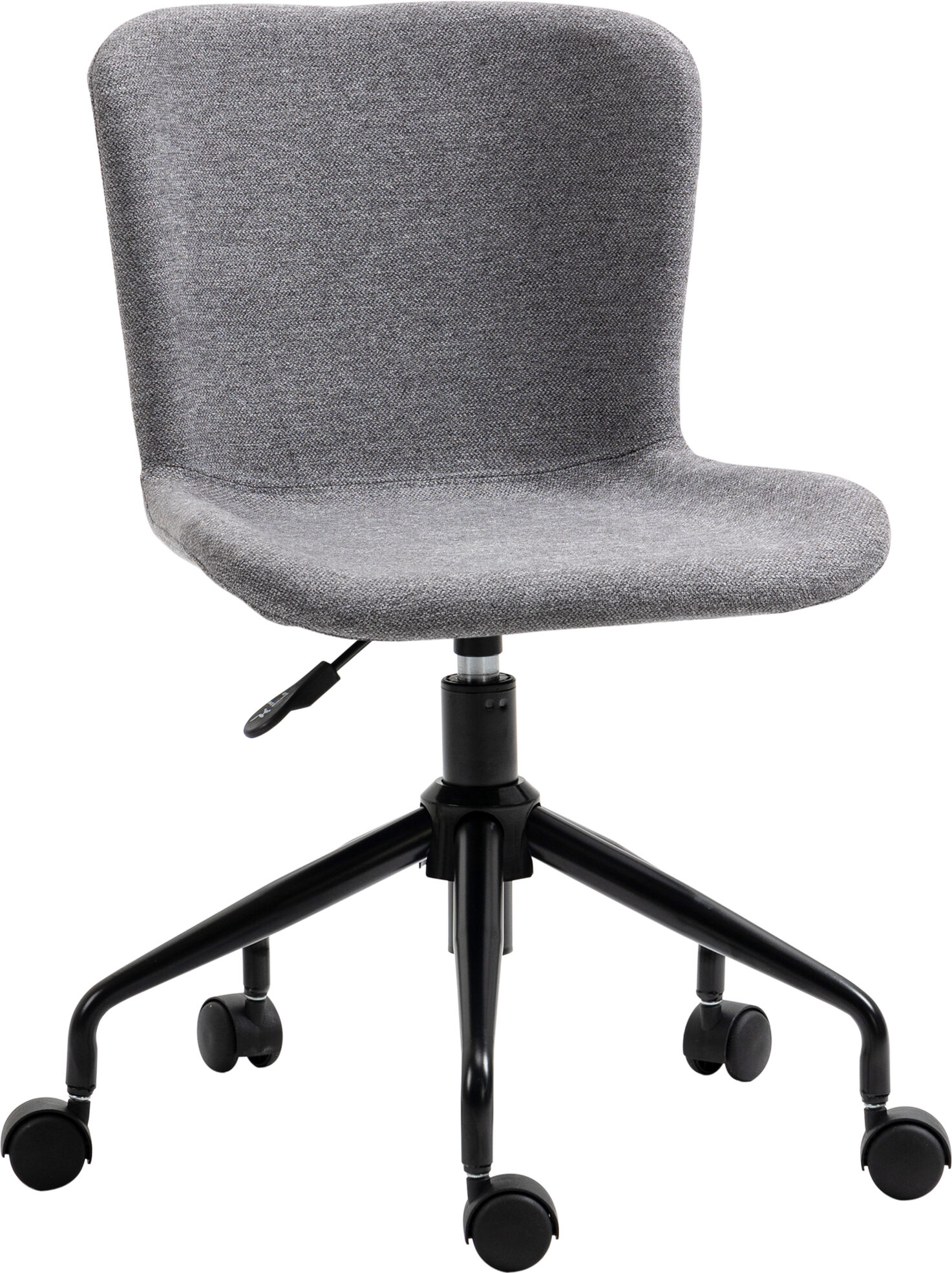 Vinsetto Home Office Chair, Swivel Task Chair with Adjustable Height and Armless Design for Small Space, Living Room, Bedroom, Dark Grey