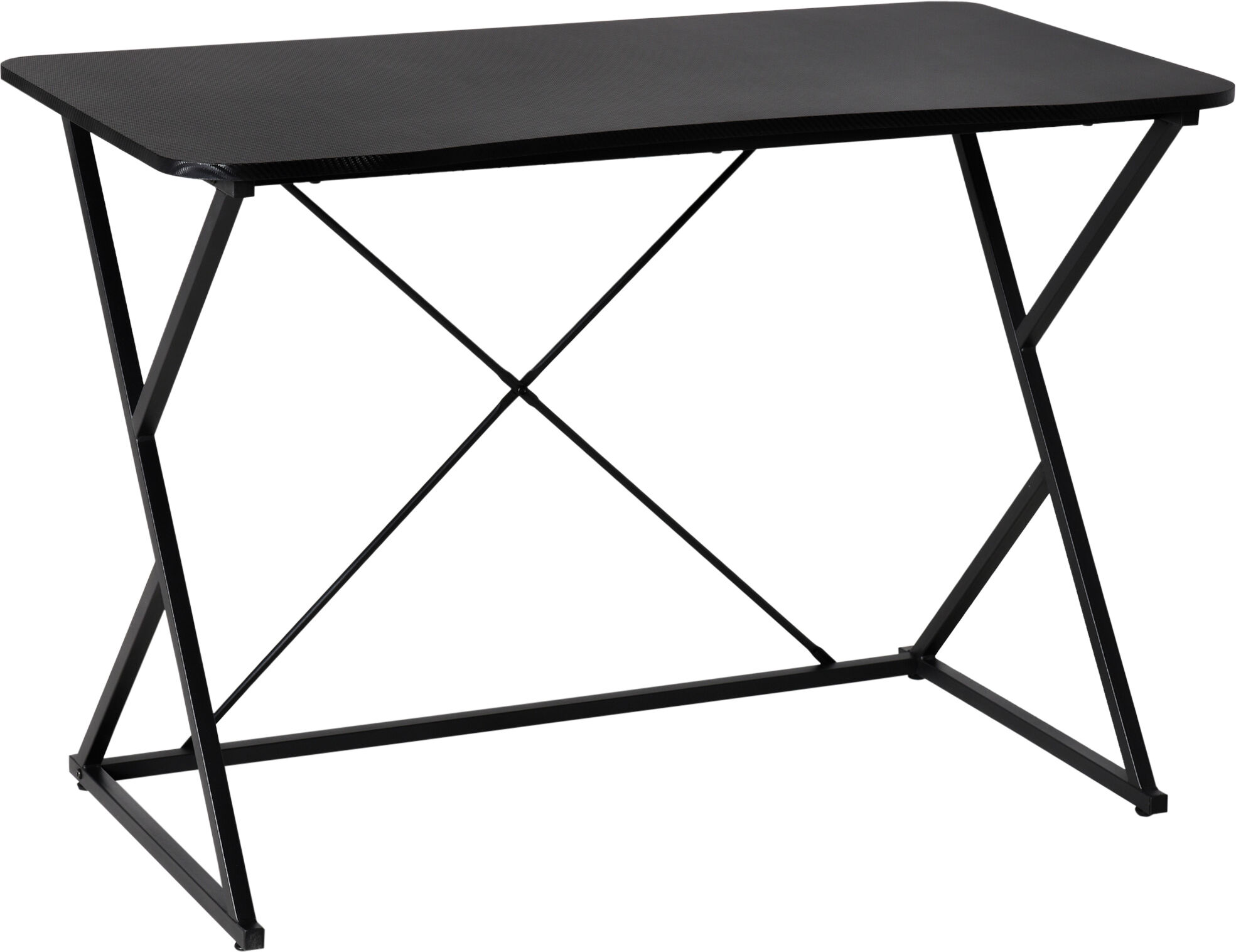 HOMCOM Home Office Computer, Corner Computer Desk, Laptop Table with Steel Frame for Living Room, Study, Dorm, Black